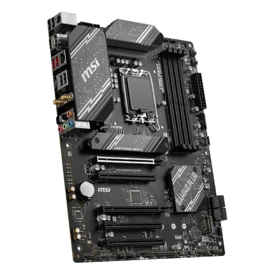 MSI B760 GAMING PLUS WIFI — vue latérale