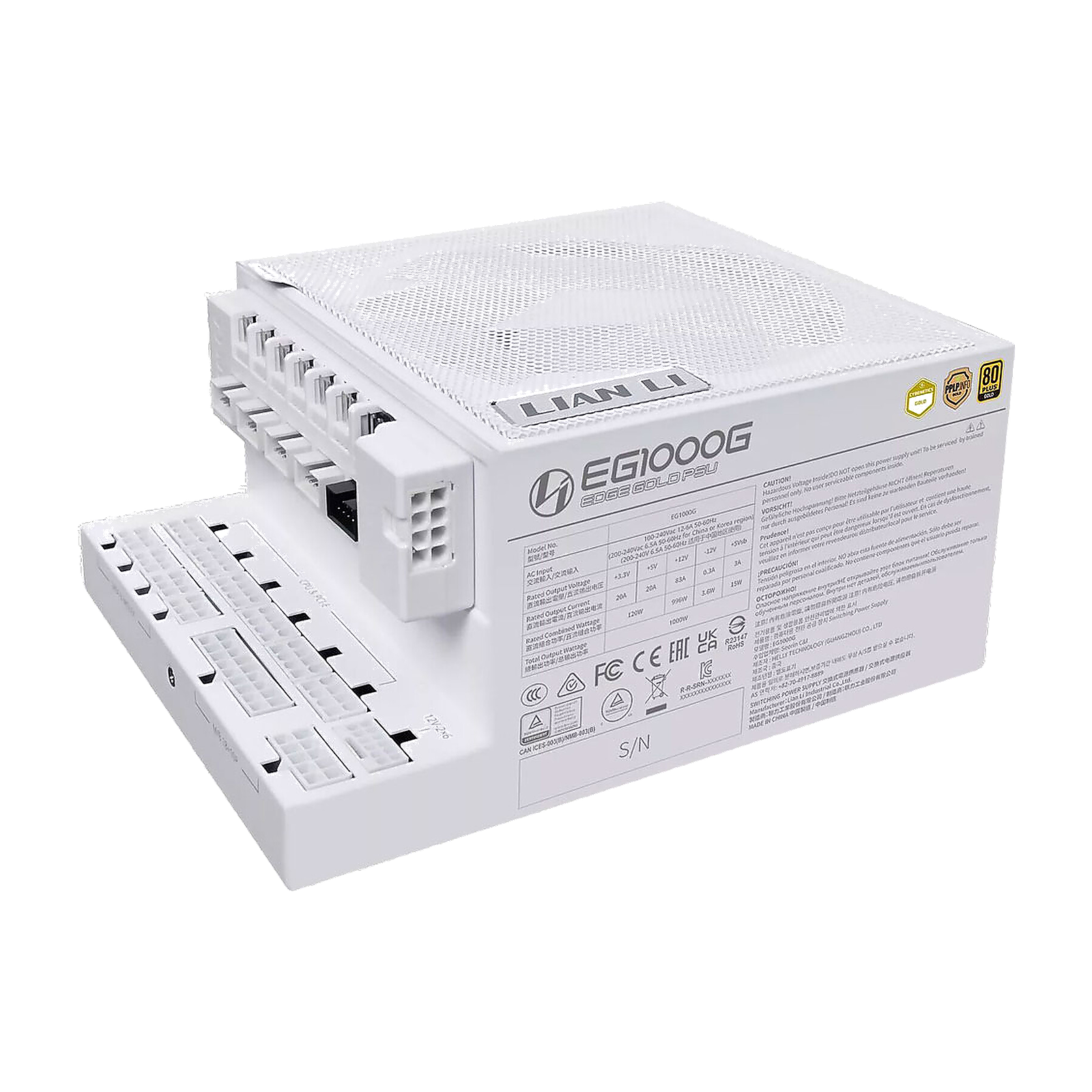 Lian Li Edge 1000W - Blanc — Alimentation PC — Razox Suisse