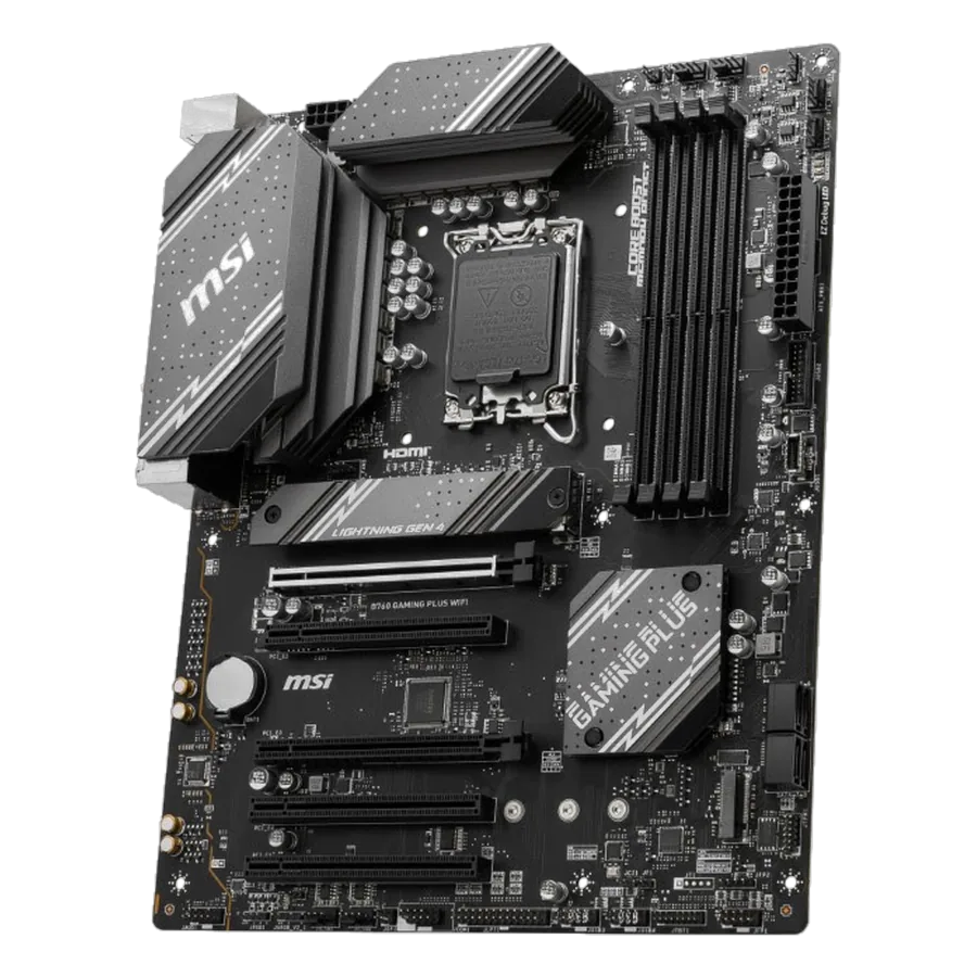 MSI B760 GAMING PLUS WIFI — vue angle