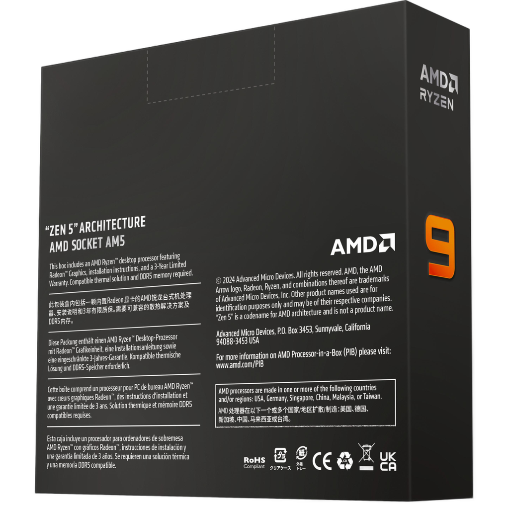 AMD Ryzen 9 9900X — vue alternative
