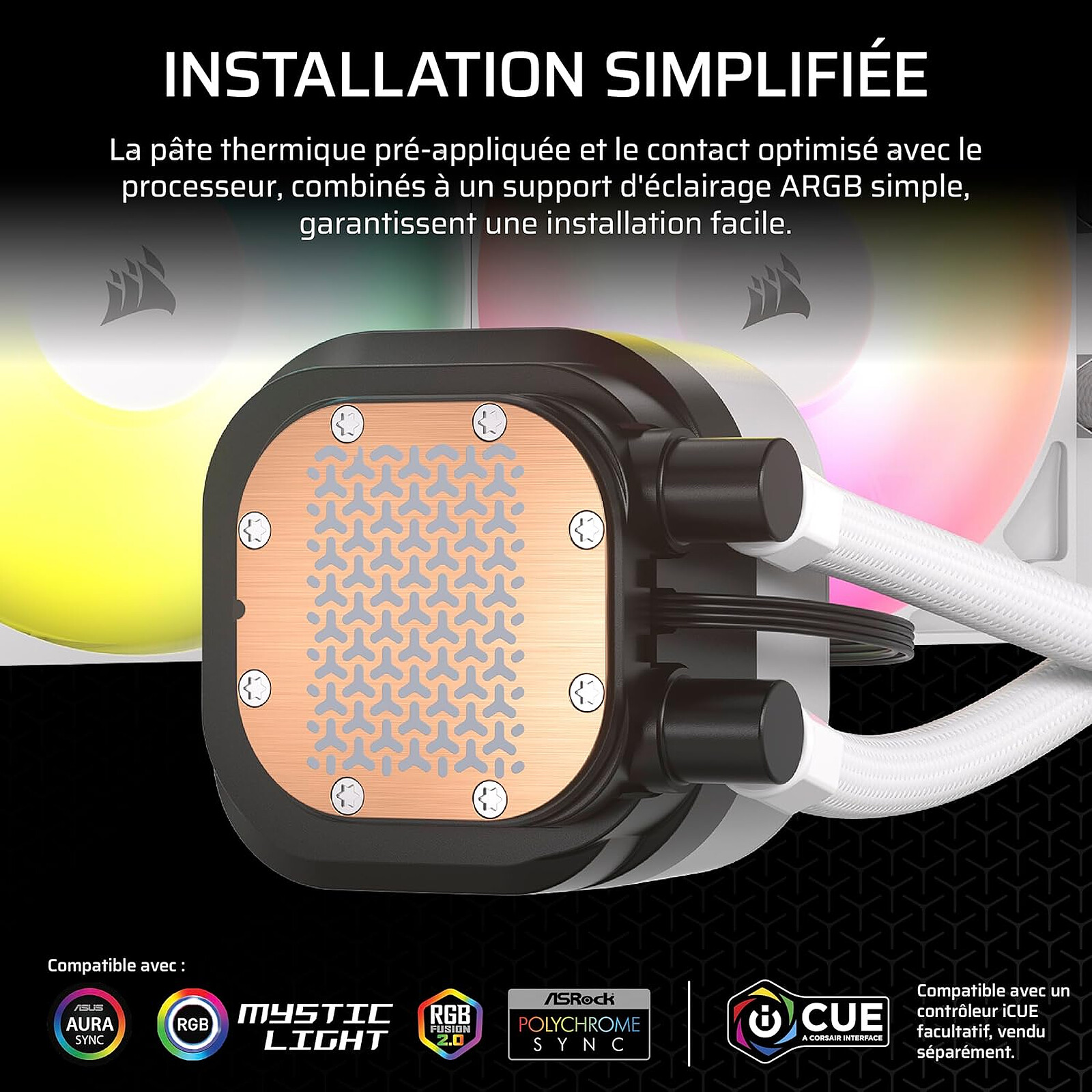 Corsair Nautilus 360 RS ARGB — Blanc