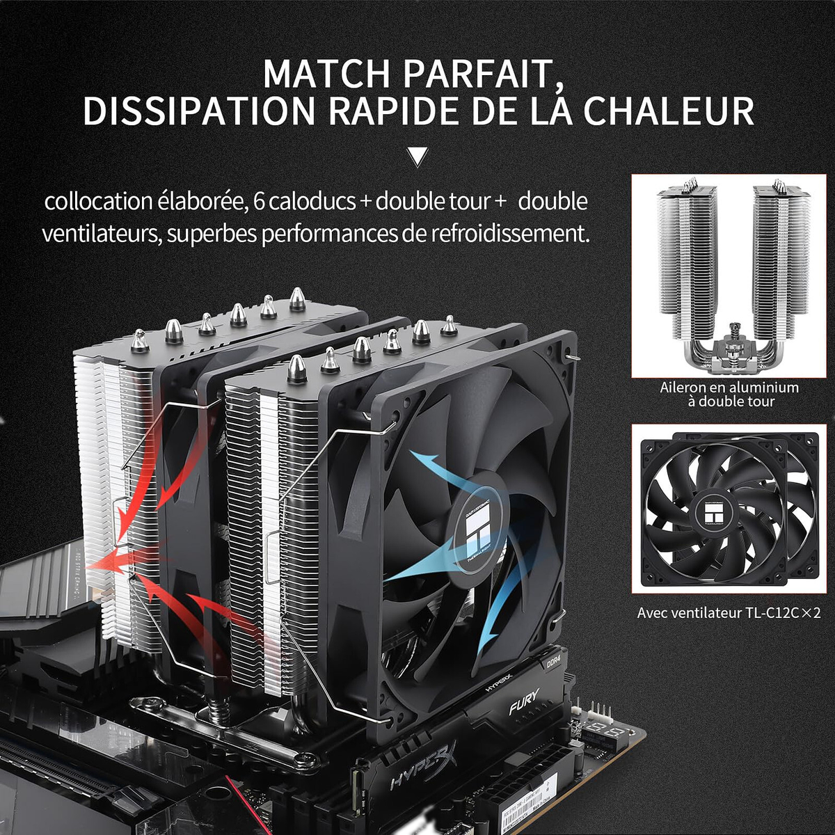 Thermalright Peerless Assassin 120 SE Noir — vue angle