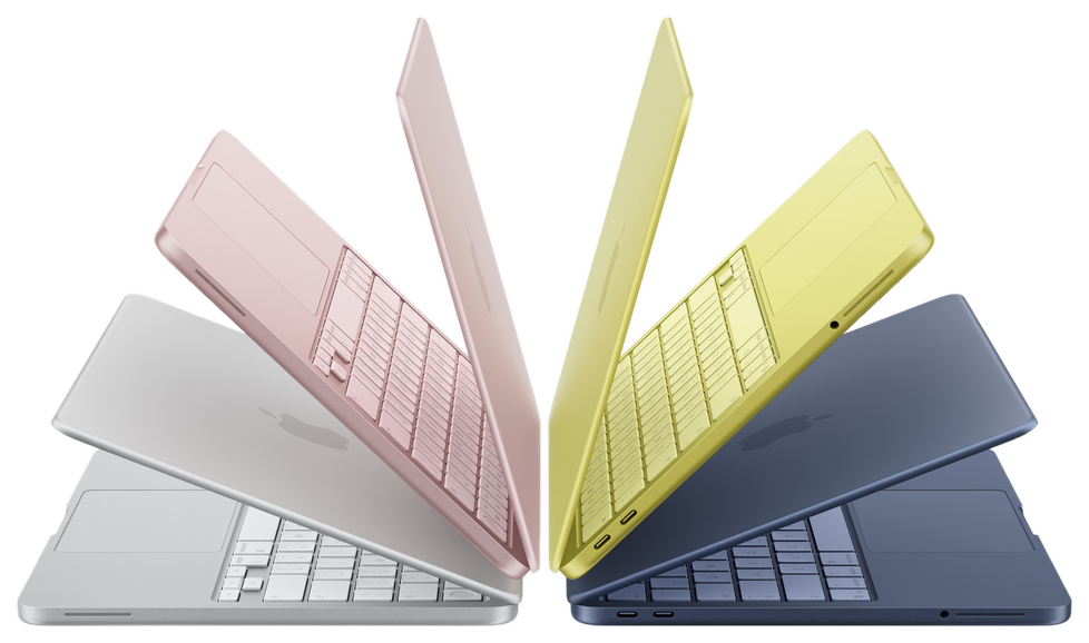 Apple MacBook Neo (2026) — Indigo · 8 Go / 256 Go (MHFF4FN/A) — vue clavier